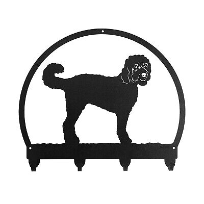 SWEN Products GOLDENDOODLE Dog Black Metal Key Chain Holder Hanger