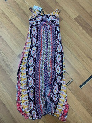 KAS New York Ladies Dress Colorful Multi Print Long Summer Wear Size Medium