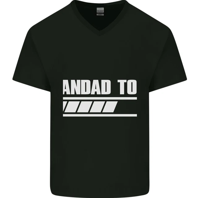 Grandad to Be Newborn Baby Grandparent Mens V-Neck Cotton T-Shirt
