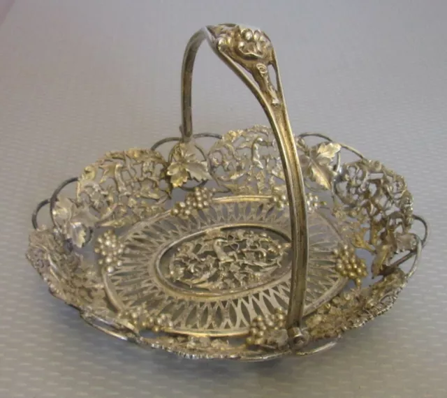 art nouveau Sterling Cupid Basket Theodore B Starr New York 2266 Antique Grape