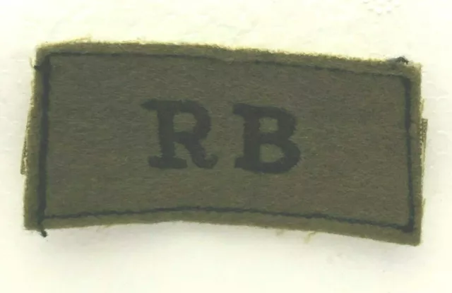 WW2 Rifle Brigade  Slide On Shoulder badge Patch Genuine