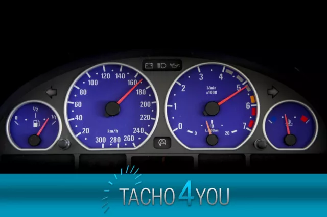 Tachoscheiben für BMW 300 kmh Tacho E46 Benzin M3 CARBON 3378 Tachoscheibe km/h