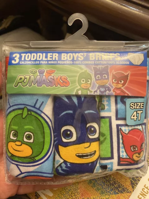PJ MASKS TODDLER Boys Briefs - Size 4T - New 3 Pack Combed cotton $7.99 -  PicClick