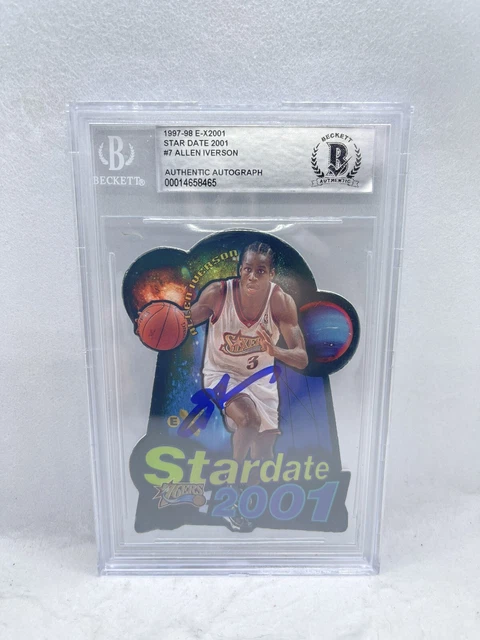 Maillot De Basketball Signé Allen Iverson Encadré - Autographe Certifié BECKETT - Années 90
