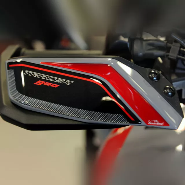Adesivi 3D compatibili con Yamaha Tracer 900 2018 2020 Protezioni Paramani Rosso
