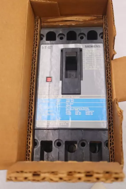 New Open Box Siemens Ed43B100 100 Amp Circuit Breaker 3 Pole 480 Vac Stock 5175