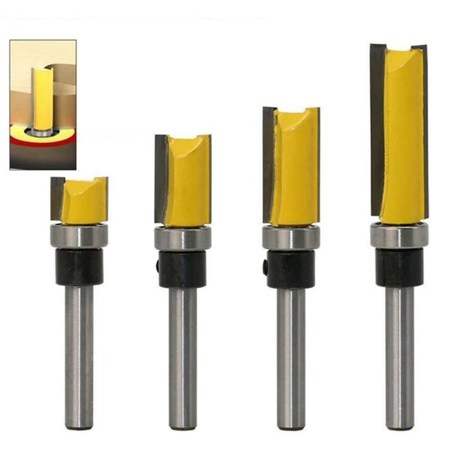 Argento Pattern bit Industriale Router Bit Taglio Bordo Top Cuscinetto Durevole