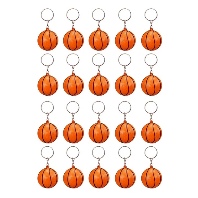 20 Pack Basketball Ball Keychains for Party Favors,Basketball Stress Ball,S Y7D3
