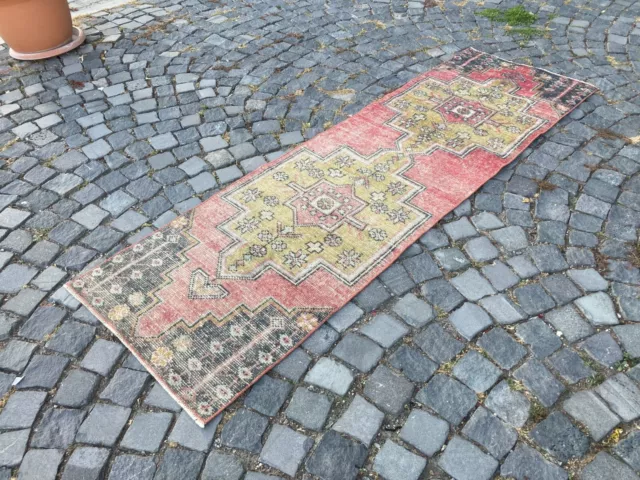 Wool rug, Bohemian rugs, Runner rug, Handmade rug, Turkish rug | 2,2 x 7,6 ft