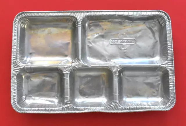 1960s VINTAGE SWANSON TV DINNER TRAY Aluminum Retro Mid Century Modern MCM 1950s