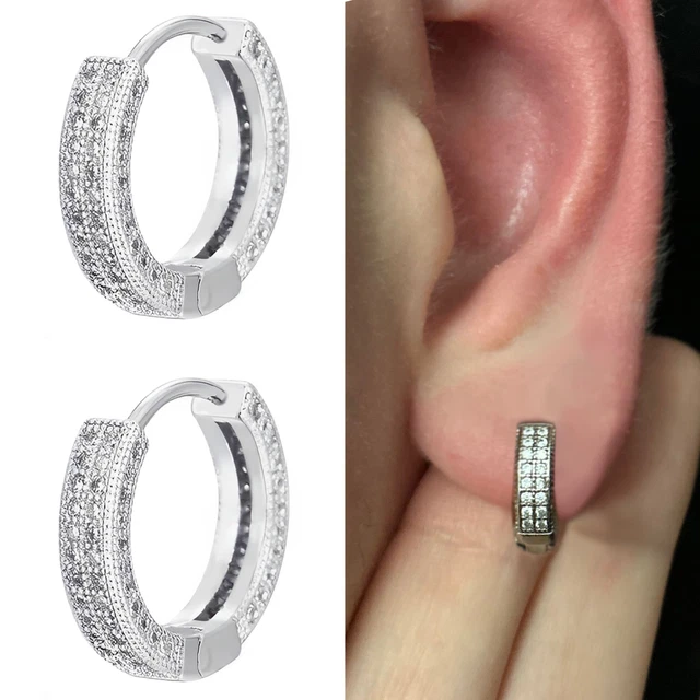 JewelryWe Orecchini A Cerchio Unisex In Acciaio Inossidabile Nero – 15/17/19mm - 4
