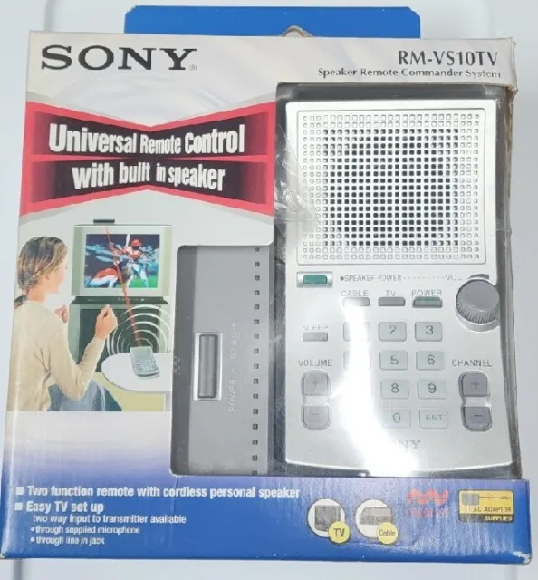 Sony Universal Remote Control w/Built In Speaker Set Open Box, RM-VS10TV