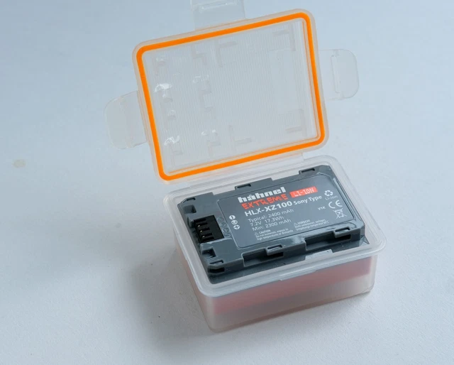 PACK OF TWO - Plastic storage box for Sony Battery NP-FZ100 - A6600 A7 A9 A6700