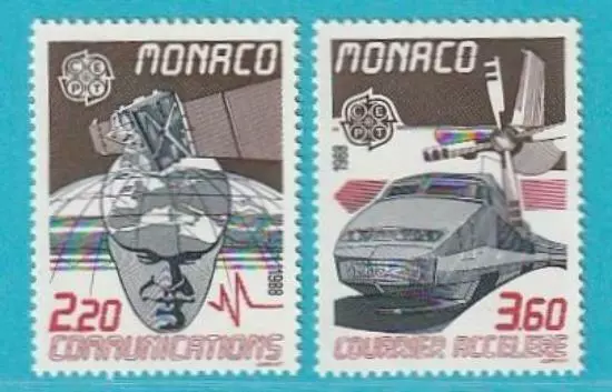 Monaco Europa CEPT 1988 ** postfrisch MiNr. 1859-1860 Transport Kommunikation