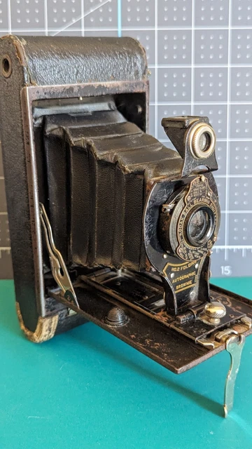 Kodak antiguo número 2 cámaras brownie autográficas plegables con 120 películas (1920)