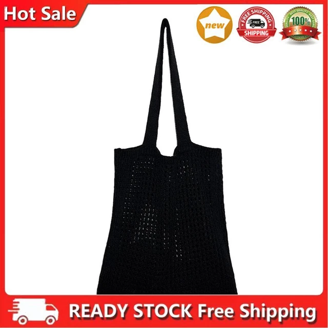 Borsa a tracolla lavorata a maglia, moda donna, semplice borsa in pelle, designer, mano