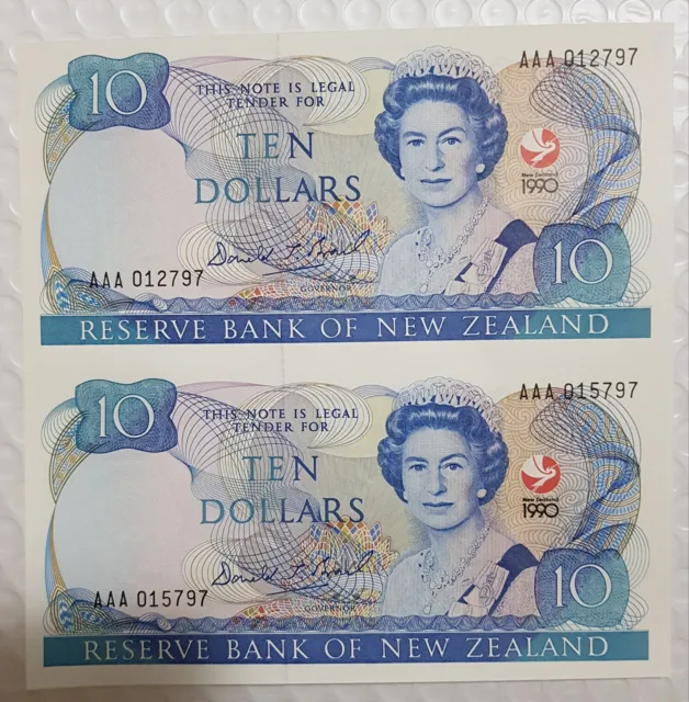 1990 New Zealand $10 Uncut ‘150th Anniversary Special Issue’ Prefix AAA 012797,