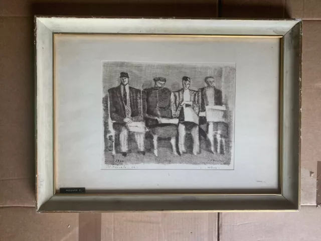 QUADRO EPIFANIO POZZATO Puntasecca o Xilografia 1964 cm 23 x 29 con cornice
