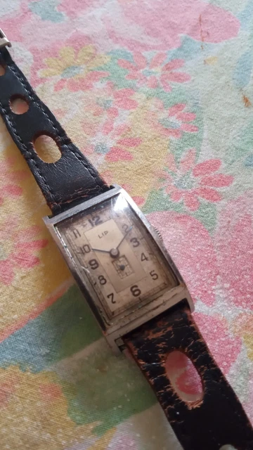 Ancienne montre lip T18 cadran cuivré - Montres & Bijoux