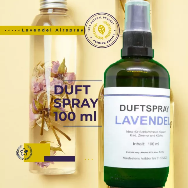Duftspray - Airspray aus ätherisches-Lavendelöl 100% naturreines Öl 100ml
