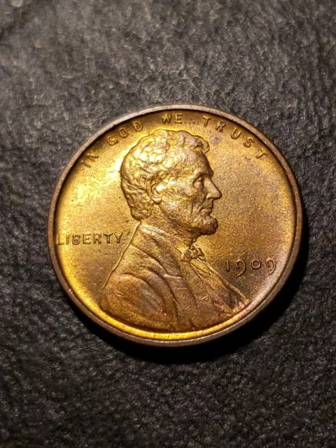 1909 VDB Lincoln Wheat Cent BU Red Better Grade & Date Penny