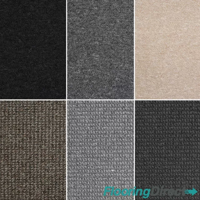 Grey Berber Loop Pile Carpet Hardwearing Carpets Stain Resistant £5.99m² - CHEAP