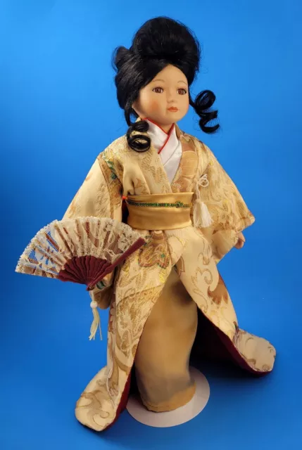 MITSUKO Geisha Porcelain Doll "The Heritage Signature Collection" 17" Tall