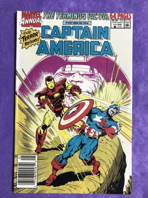 Marvel Comics Annual Captain America #9 1990 Newsstand