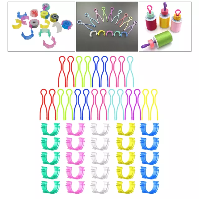 50pc silikon faden spule werkzeug nähhalter huggers für diy spule clip klemme