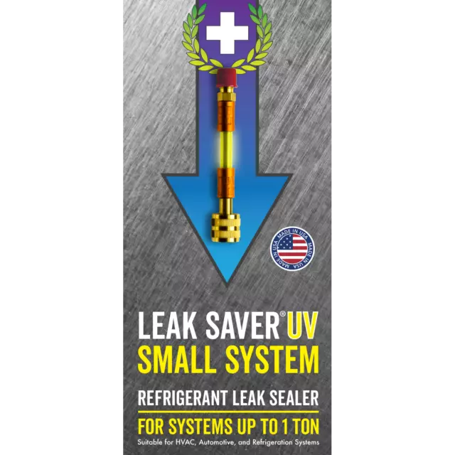 Leak Saver Direct Inject Refrigerant Leak Sealer UV Small System 1 Ton 3 Pack 2