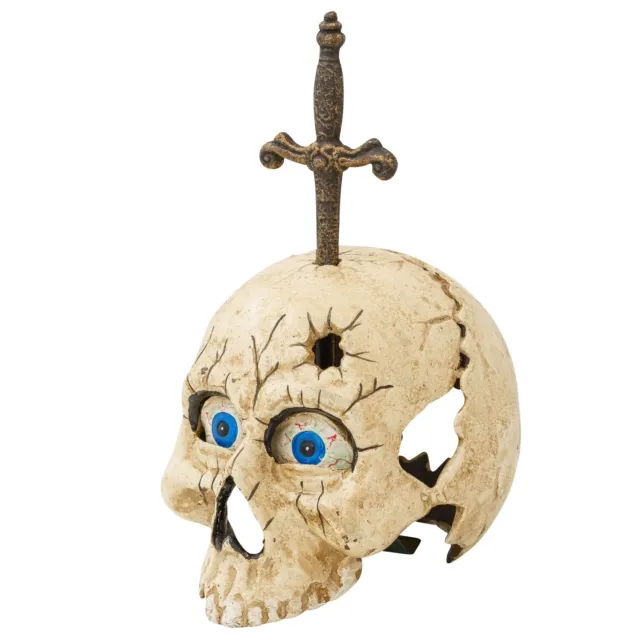 Cráneo con abrecartas hierro fundido 20cm decoración estilo antiguo