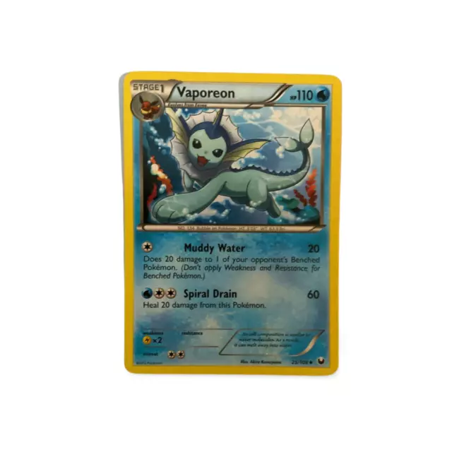 Vaporeon (2012) - 25/108 - Black & White: Dark Explorers - Pokemon Card - NM ❤️