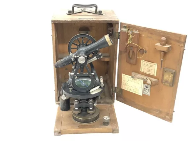 Antique K.HATTORI 4in Transit surveying machine Seiko 1950 vintage ornament