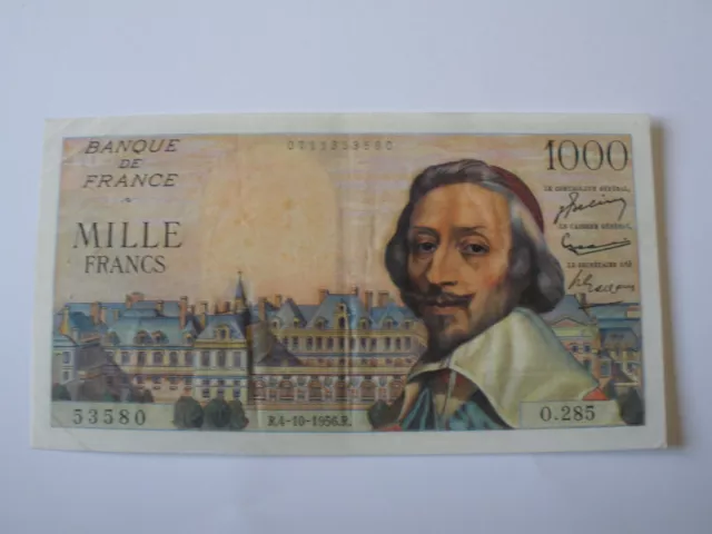 Billet  France 1000 F Richelieu  Fay 42/22