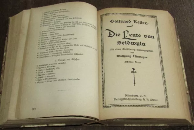 KLASSIKER Gottfried KELLER (1819-1890) Die Leute von Seldwyla 2 Bd in einem Buch 3
