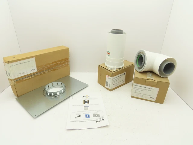 Ubbink Rinnai  10" Concentric Vent Pipe Elbow 8" Support Tankless Water Heater