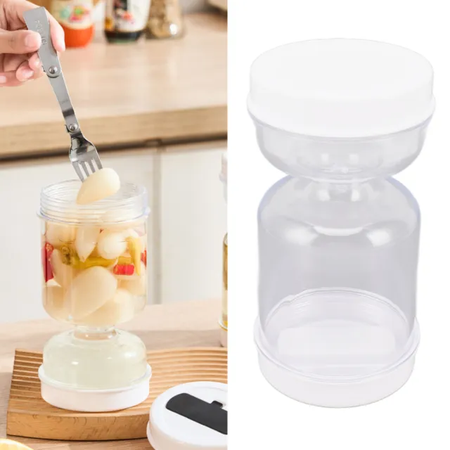 Pickle Juice Wet Dry Separator Food Container Pickle Olive Hourglass Jar  Kit+