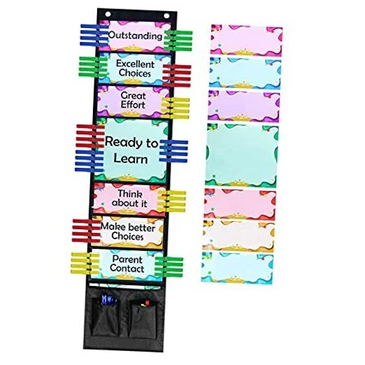 STUDENT BEHAVIOR CLIP Chart for Classroom Management Kids Track Reward ...