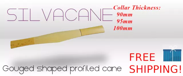 SILVACANE 5 pieces Bassoon Cane GOUGED SHAPED PROFILED PREMIUM QUALITY