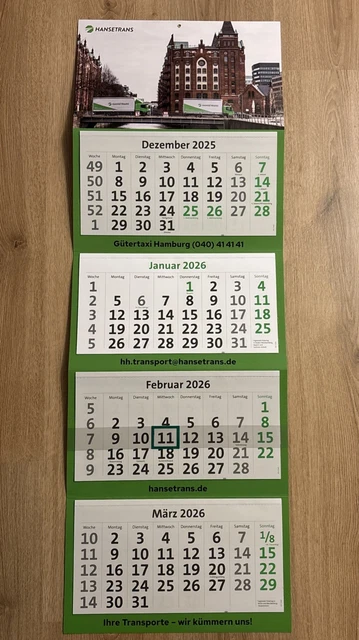 4 MONATSKALENDER 2026 / Wandkalender 2026 - Werbung EUR 8,50 - PicClick DE