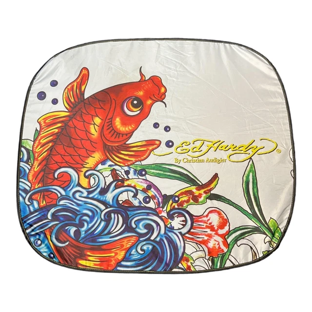 ED HARDY Koi Fish Floral Car Window Shades 2 Piece