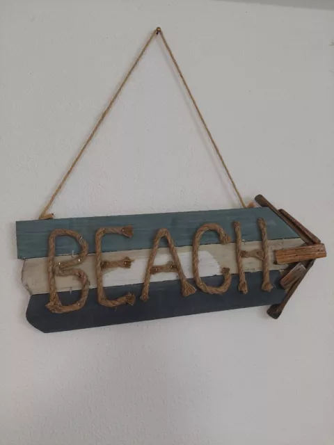 Shabby Holzschild Schild Hängeschild Beach Deko Holz maritim