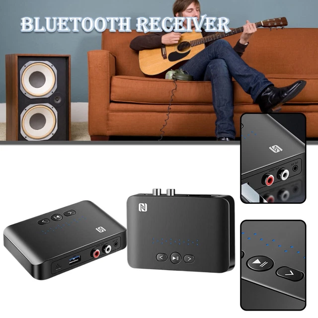 New Wireless Audio Transmitter Receiver NFC HiFi Music Adapter AUX RCA +a