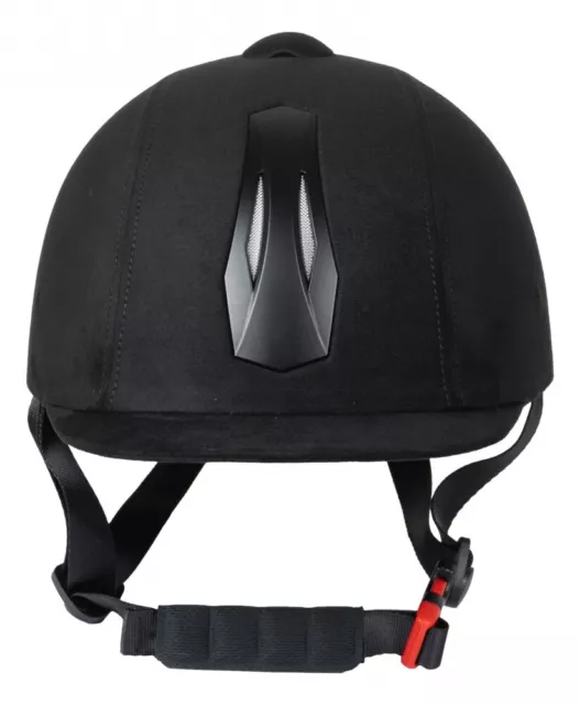 Reithelm Reiterkappe Reitkappe Reiterhelm Focus Lazura Samt schwarz 52-61 cm 2