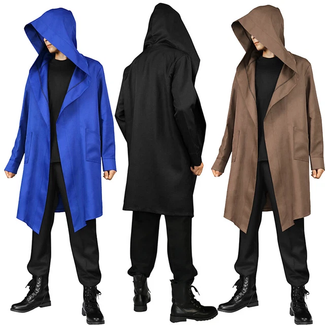 HOMMES CARDIGAN CAPUCHE Veste Manteau Cape Poncho Châle Haut