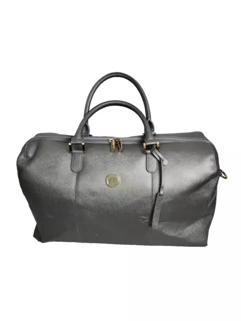 Joy mangano metallic leather weekender outlet