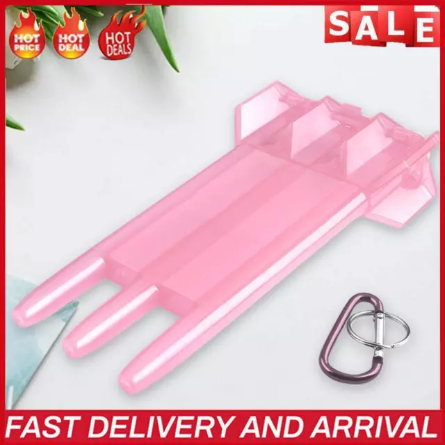 3 Sleeve Dart Storage Box with Lock Buckle for All Kinds of Darts (Pink)