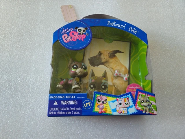 Littlest Pet Shop 1647 Tan Cream Pink Ear Great Dane Puppy Dog Lose LPS USAsellr