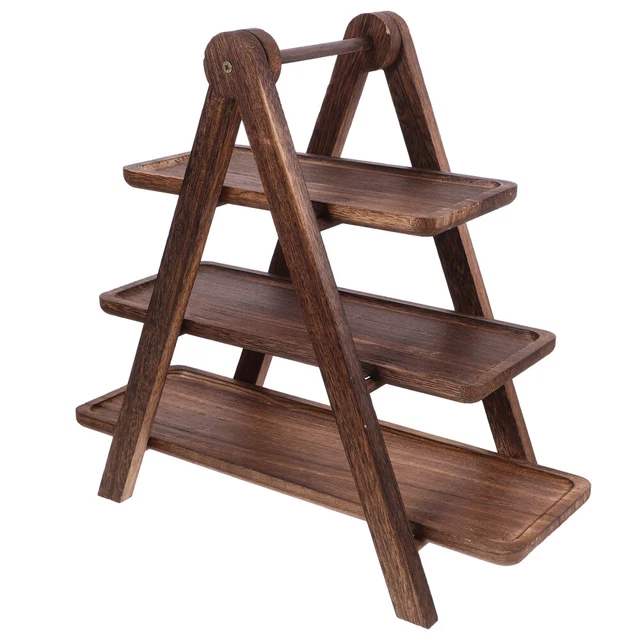 Scaffale per pallet a più livelli, decorazione in legno da fattoria a