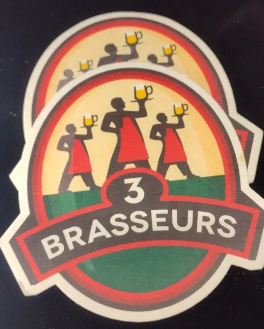 Lot 2 Coasters 3 Brasseurs Brewery Collectible Beer Montreal Toronto Ottowa